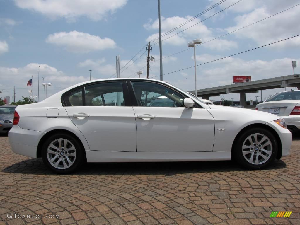 2007 3 Series 328i Sedan - Alpine White / Beige photo #6