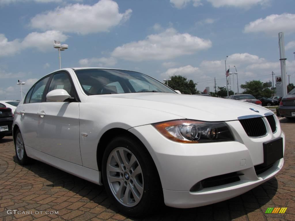 2007 3 Series 328i Sedan - Alpine White / Beige photo #7