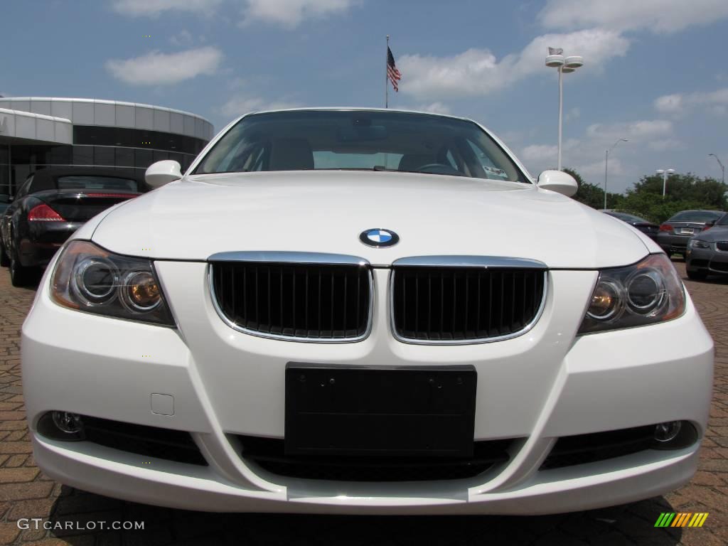 2007 3 Series 328i Sedan - Alpine White / Beige photo #8