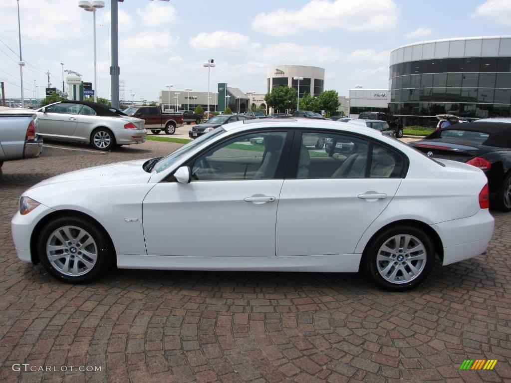 2007 3 Series 328i Sedan - Alpine White / Beige photo #10