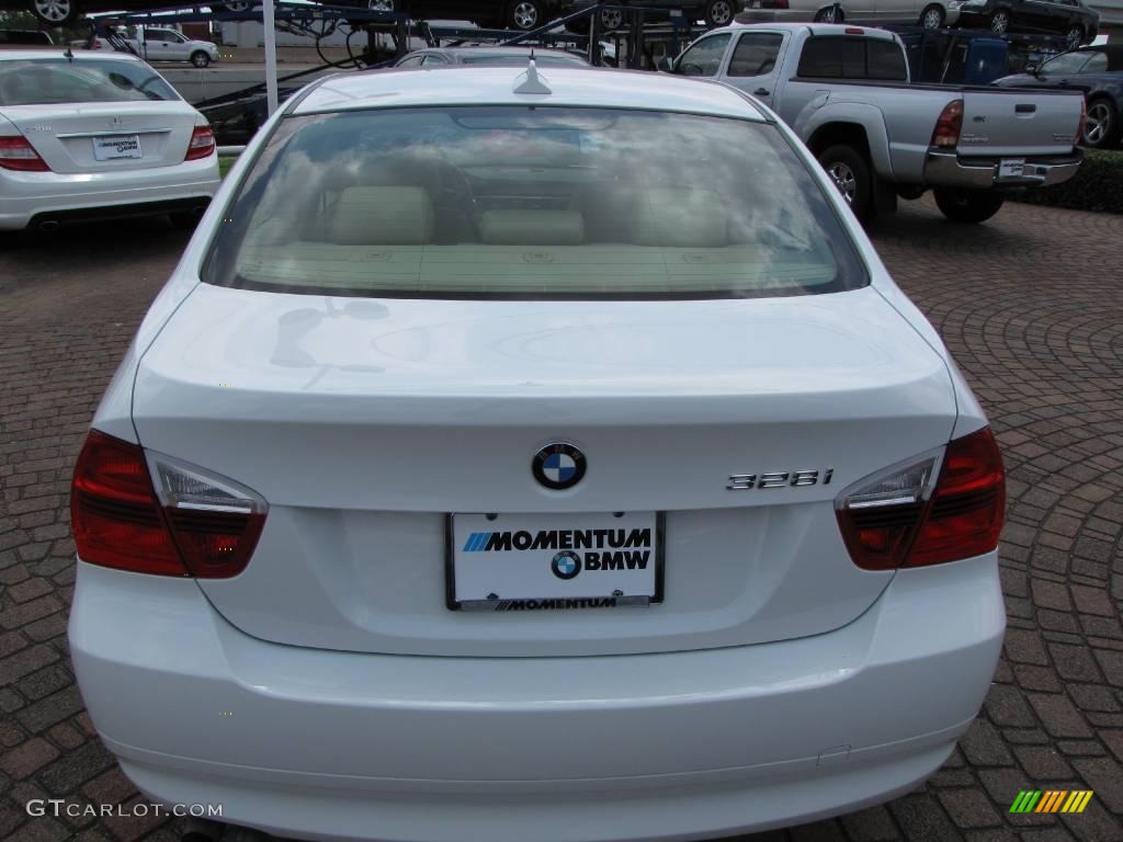 2007 3 Series 328i Sedan - Alpine White / Beige photo #12