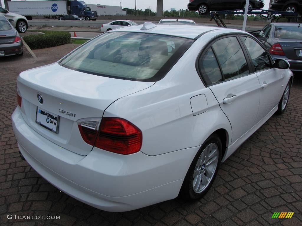 2007 3 Series 328i Sedan - Alpine White / Beige photo #13