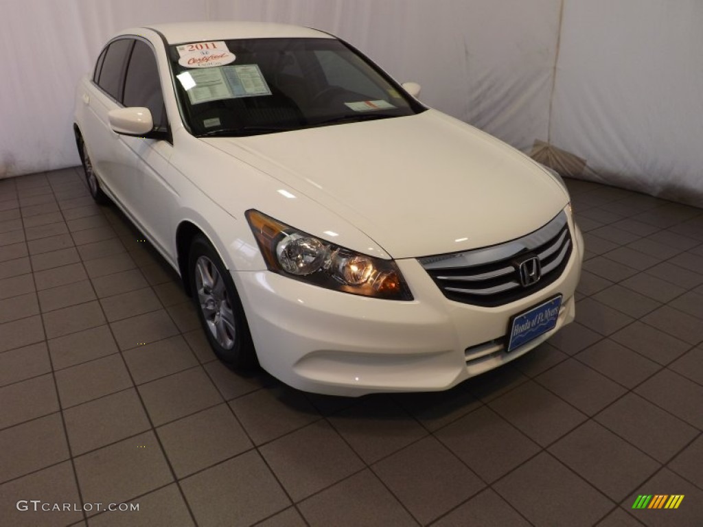 2011 Accord LX-P Sedan - Taffeta White / Ivory photo #1