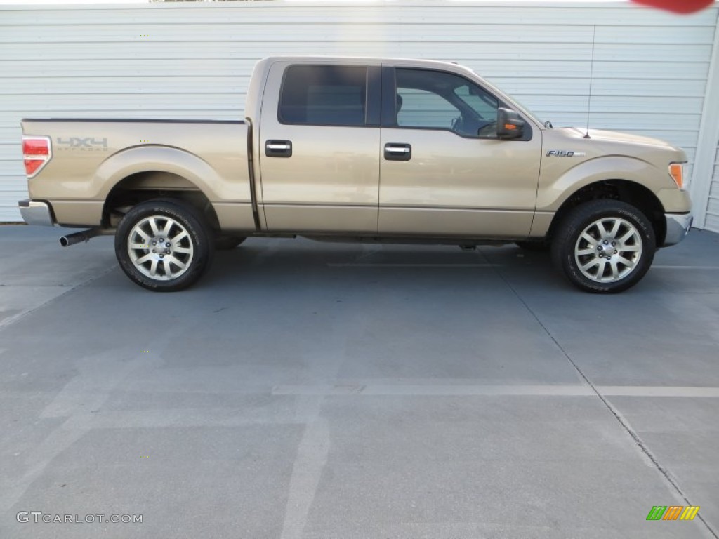 2012 F150 XLT SuperCrew 4x4 - Pale Adobe Metallic / Pale Adobe photo #2