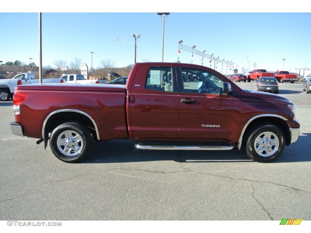 2009 Tundra SR5 Double Cab - Salsa Red Pearl / Graphite Gray photo #6