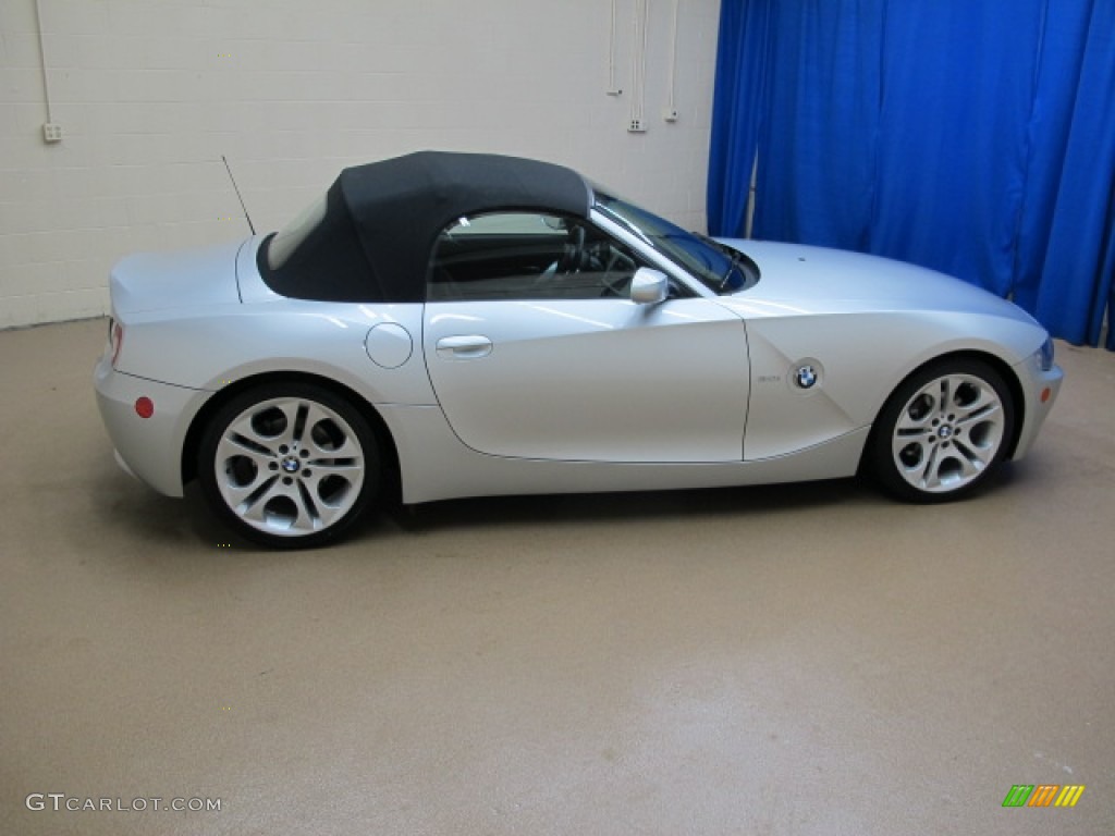 2005 Z4 3.0i Roadster - Titanium Silver Metallic / Black photo #10