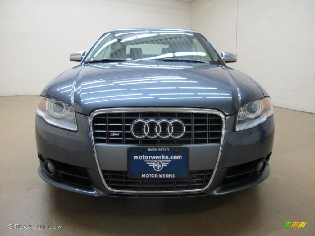 2008 S4 4.2 quattro Sedan - Dolphin Grey Metallic / Black/Black photo #3