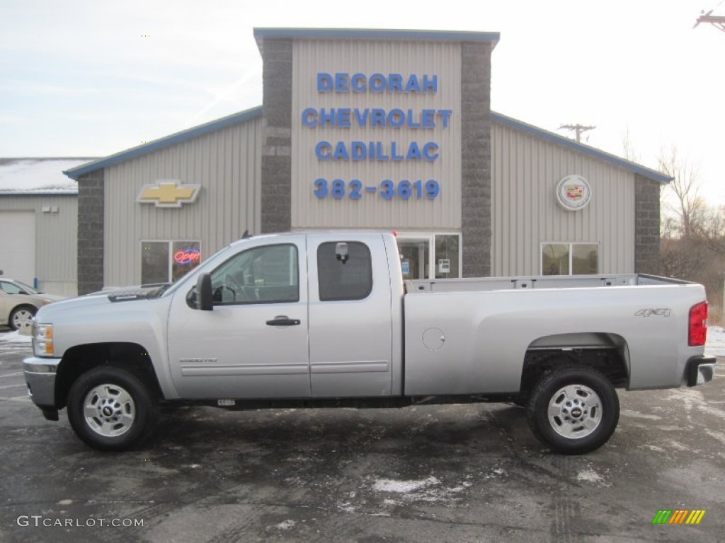 2012 Silverado 2500HD LT Extended Cab 4x4 - Silver Ice Metallic / Light Titanium/Dark Titanium photo #1