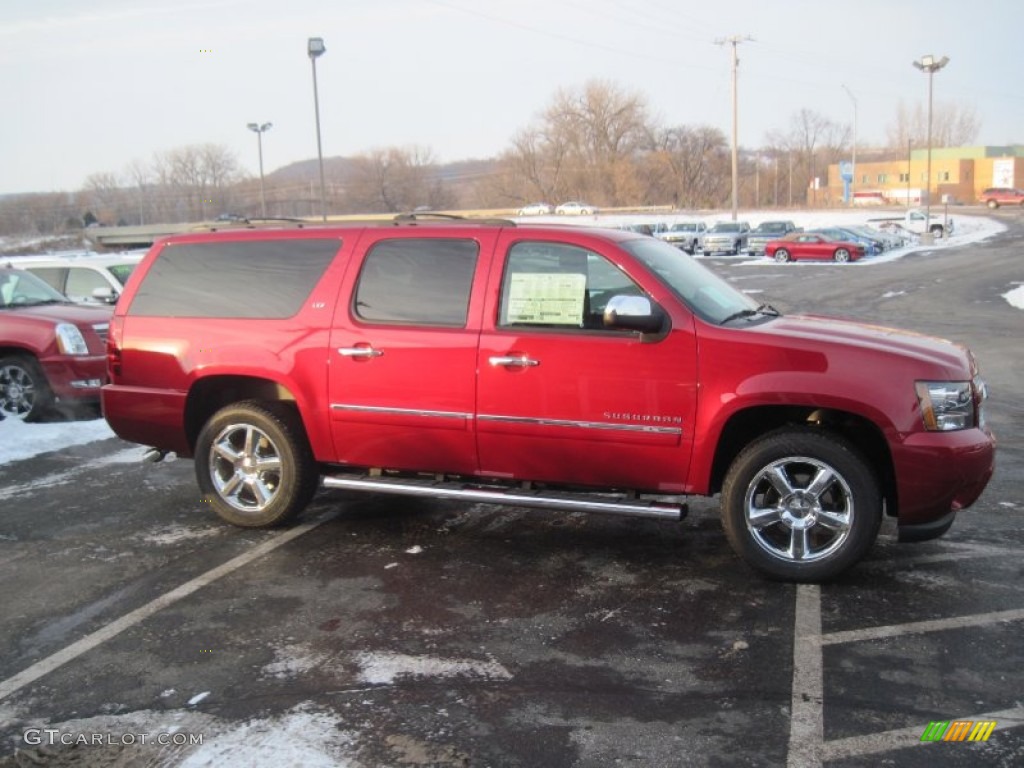 2014 Suburban LTZ 4x4 - Crystal Red Tintcoat / Ebony photo #3