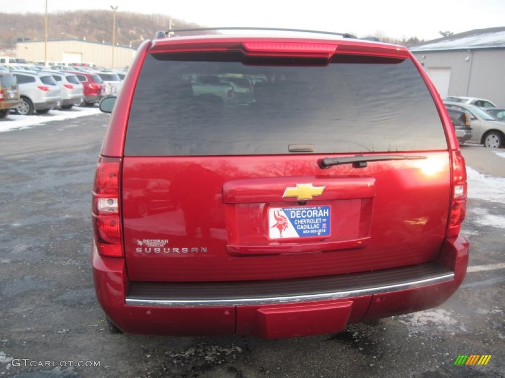 2014 Suburban LTZ 4x4 - Crystal Red Tintcoat / Ebony photo #4