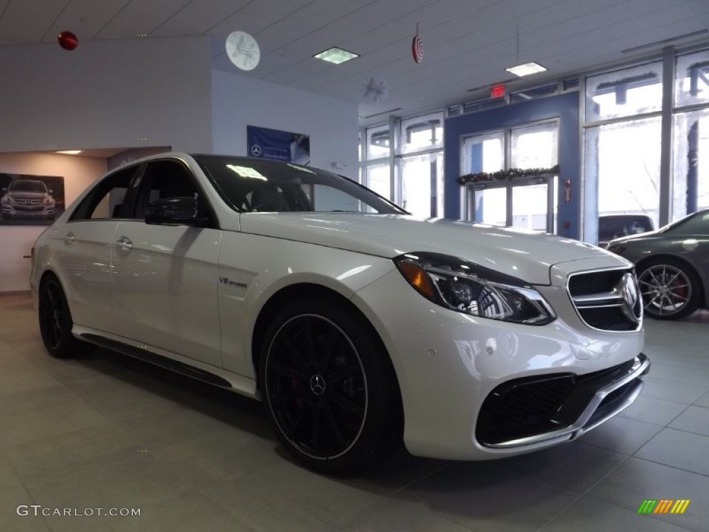 2014 E 63 AMG S-Model - Diamond White Metallic / Black photo #2