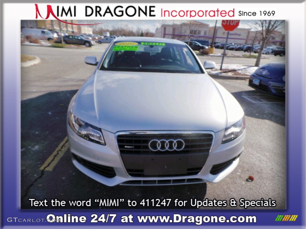 2010 A4 2.0T quattro Sedan - Ice Silver Metallic / Black photo #5