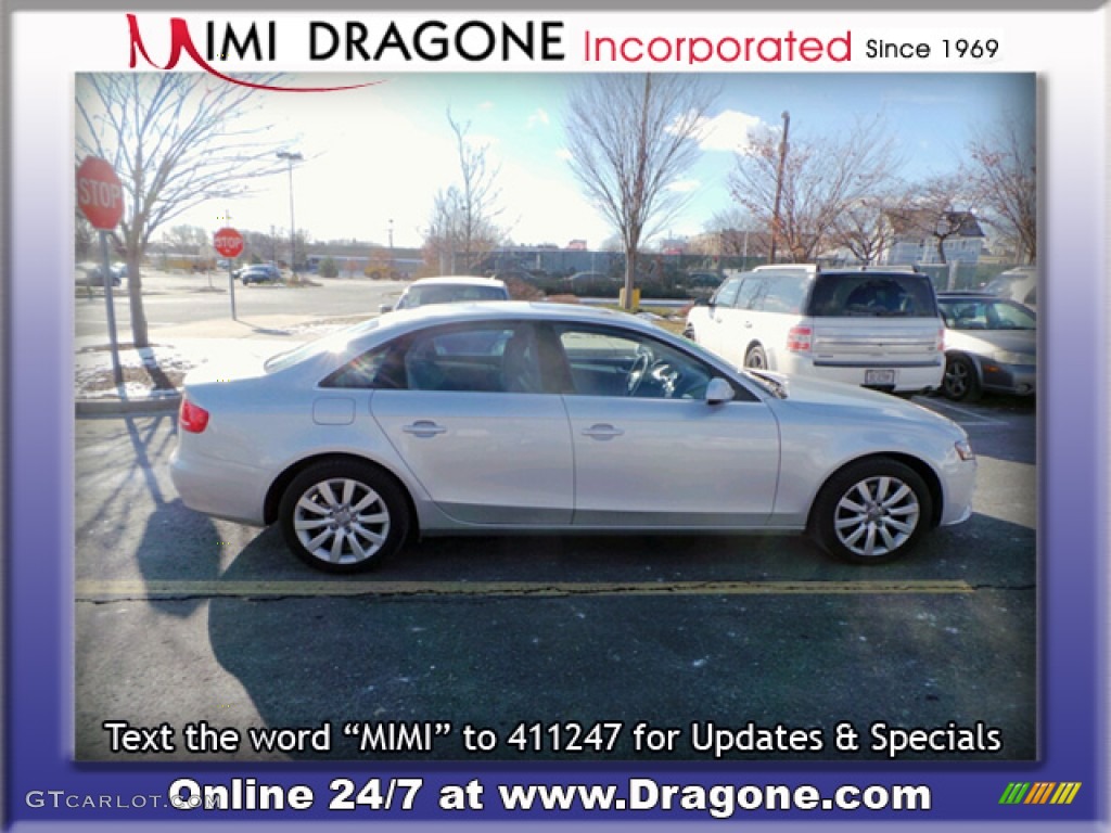 2010 A4 2.0T quattro Sedan - Ice Silver Metallic / Black photo #7
