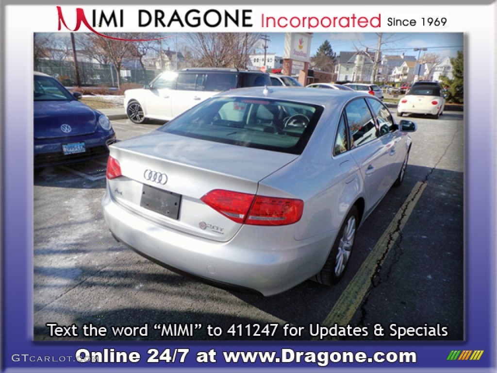 2010 A4 2.0T quattro Sedan - Ice Silver Metallic / Black photo #8