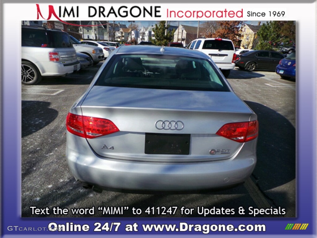 2010 A4 2.0T quattro Sedan - Ice Silver Metallic / Black photo #9