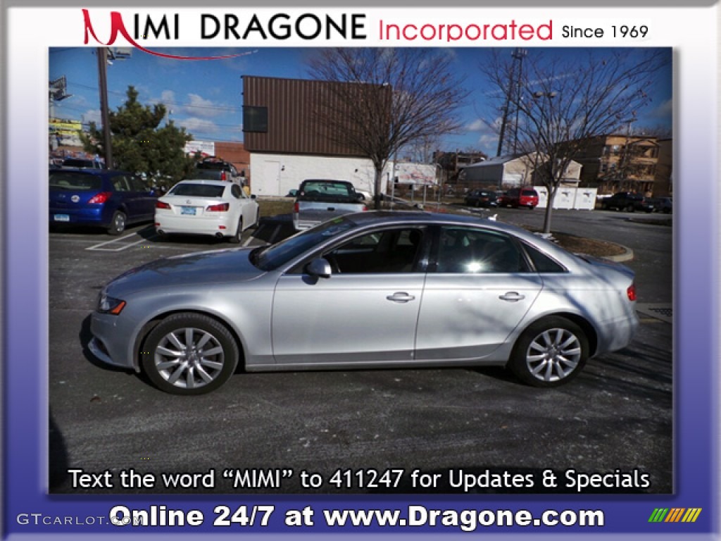 2010 A4 2.0T quattro Sedan - Ice Silver Metallic / Black photo #11