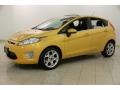 2011 Yellow Blaze Metallic Tri-Coat Ford Fiesta SES Hatchback  photo #3