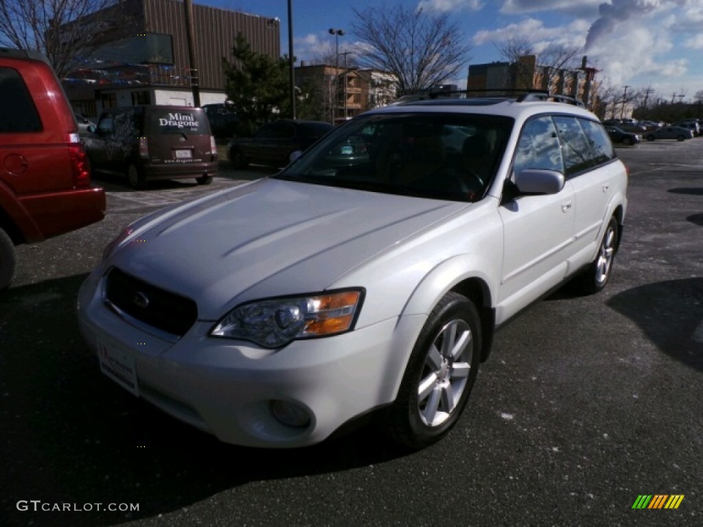 2006 Outback 2.5i Limited Wagon - Satin White Pearl / Taupe photo #1