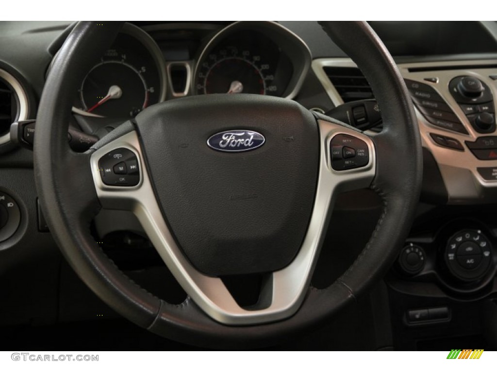 2011 Fiesta SES Hatchback - Yellow Blaze Metallic Tri-Coat / Charcoal Black/Blue Cloth photo #7