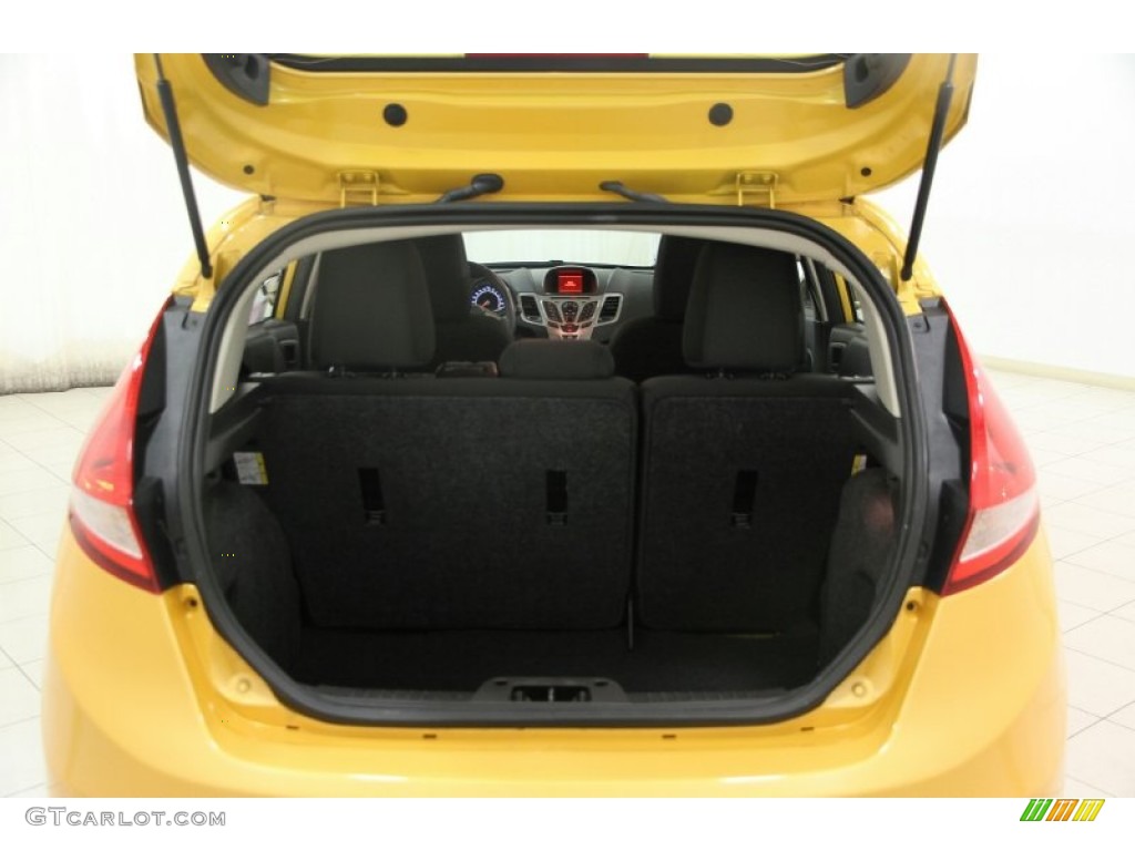 2011 Fiesta SES Hatchback - Yellow Blaze Metallic Tri-Coat / Charcoal Black/Blue Cloth photo #23