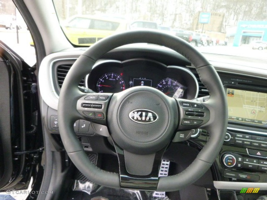 2014 Kia Optima SXL Turbo Black Steering Wheel Photo #88822105