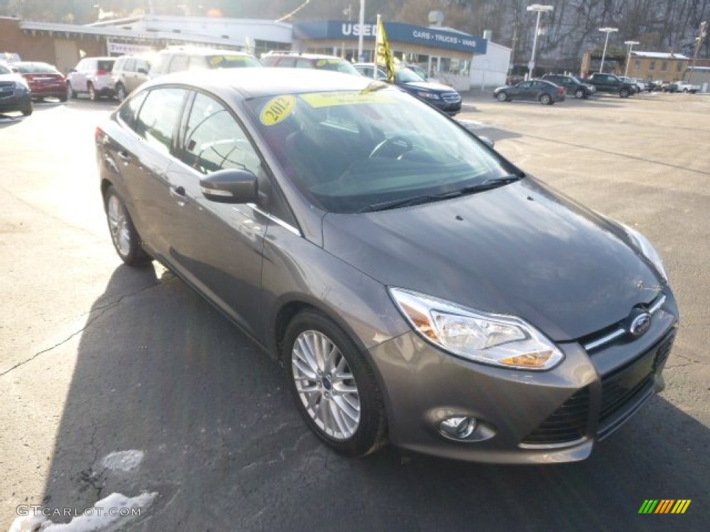 2012 Focus SEL Sedan - Sterling Grey Metallic / Charcoal Black photo #2