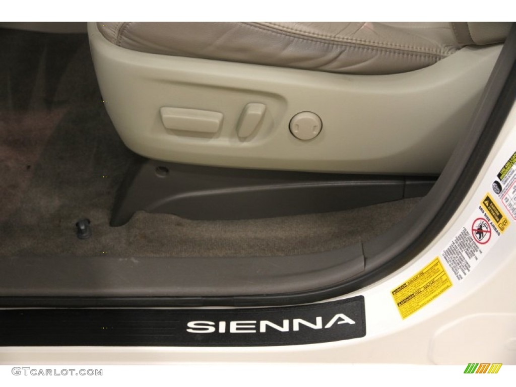 2011 Sienna Limited AWD - Blizzard White Pearl / Bisque photo #6
