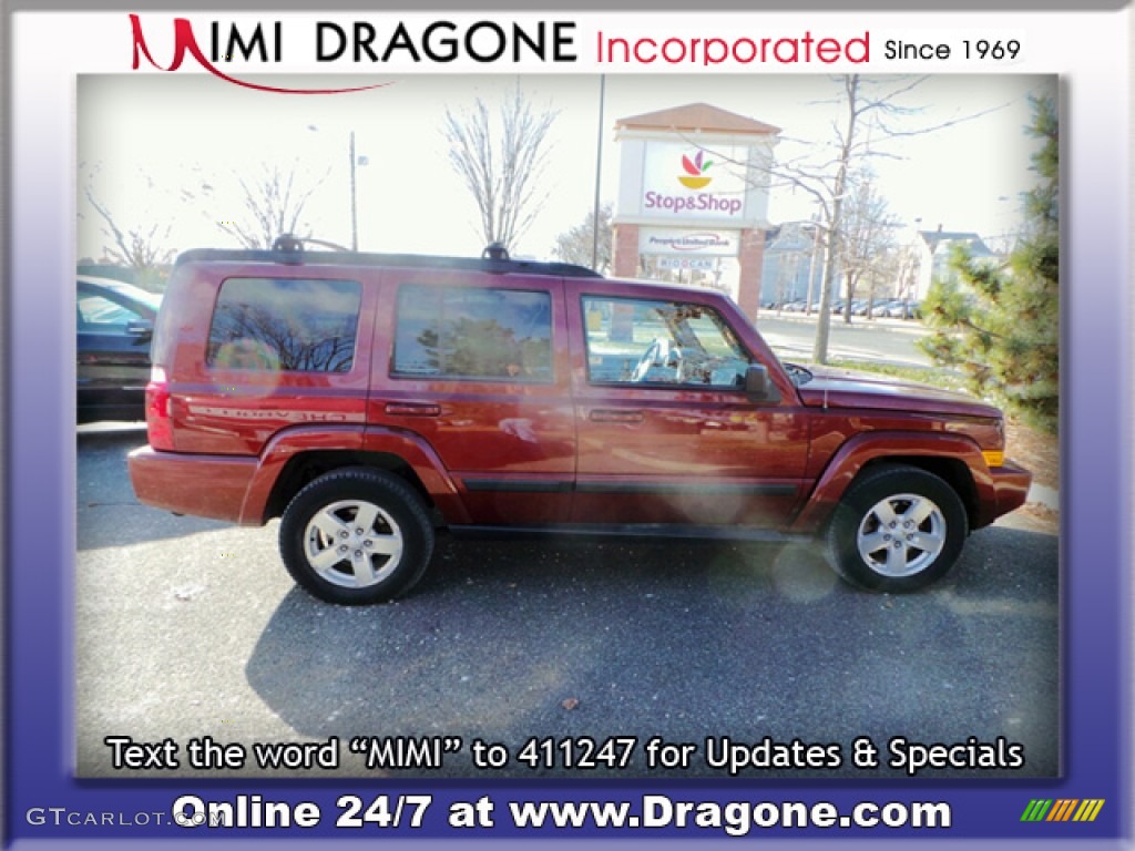 2007 Commander Sport 4x4 - Red Rock Pearl / Medium Slate Gray photo #7