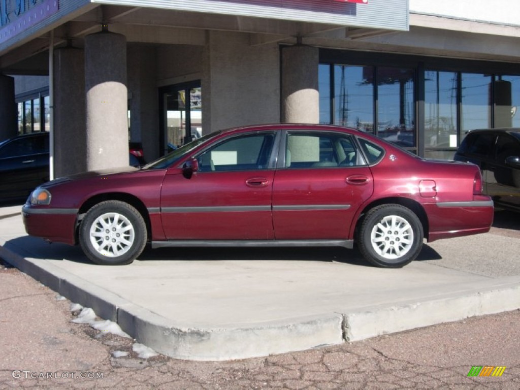 2001 Impala LS - Dark Carmine Red Metallic / Medium Gray photo #8