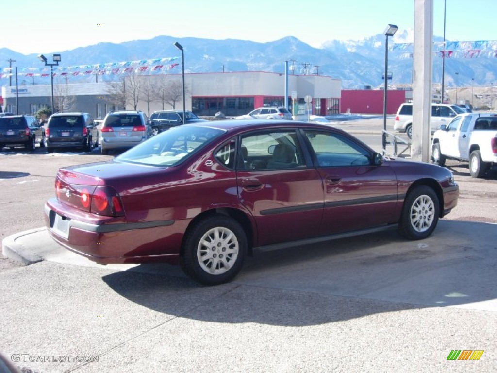 2001 Impala LS - Dark Carmine Red Metallic / Medium Gray photo #11