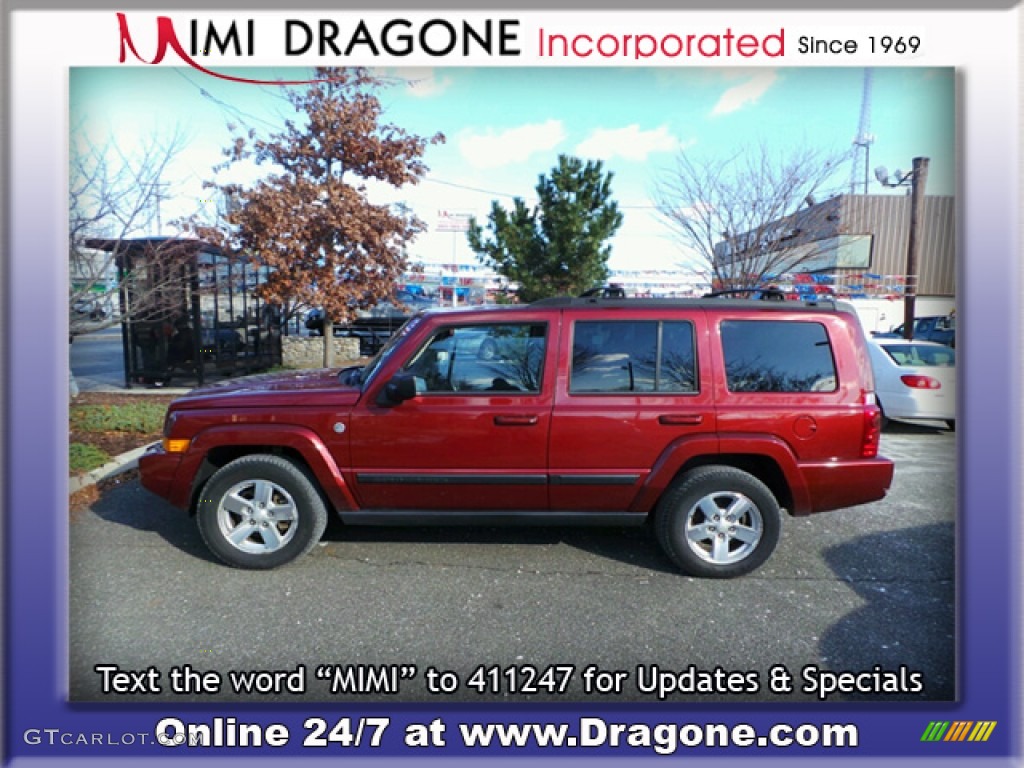 2007 Commander Sport 4x4 - Red Rock Pearl / Medium Slate Gray photo #11
