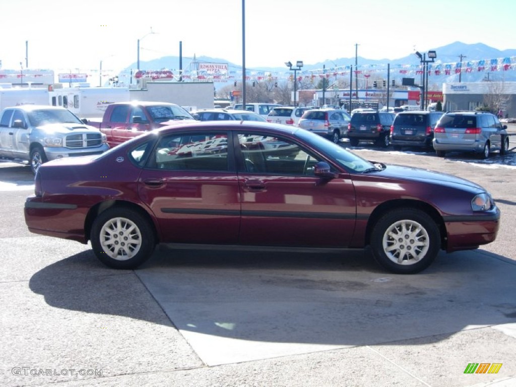 2001 Impala LS - Dark Carmine Red Metallic / Medium Gray photo #12