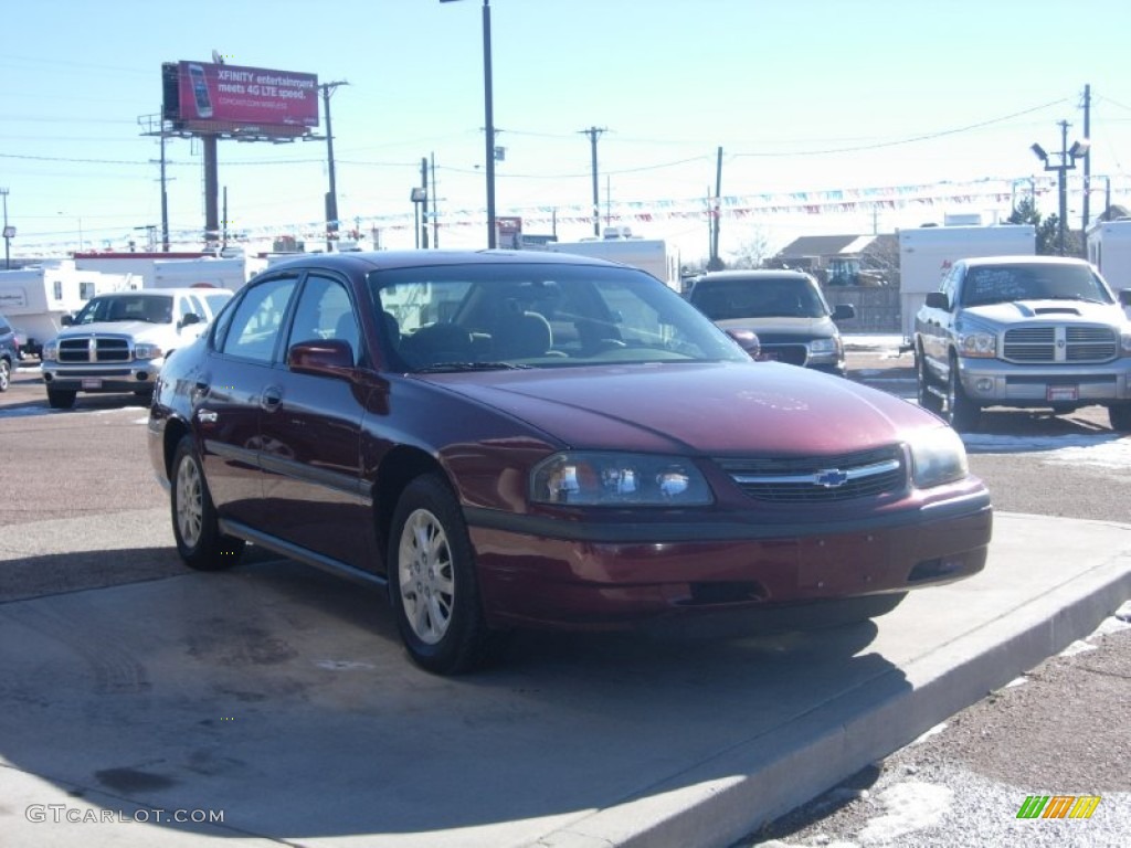2001 Impala LS - Dark Carmine Red Metallic / Medium Gray photo #13