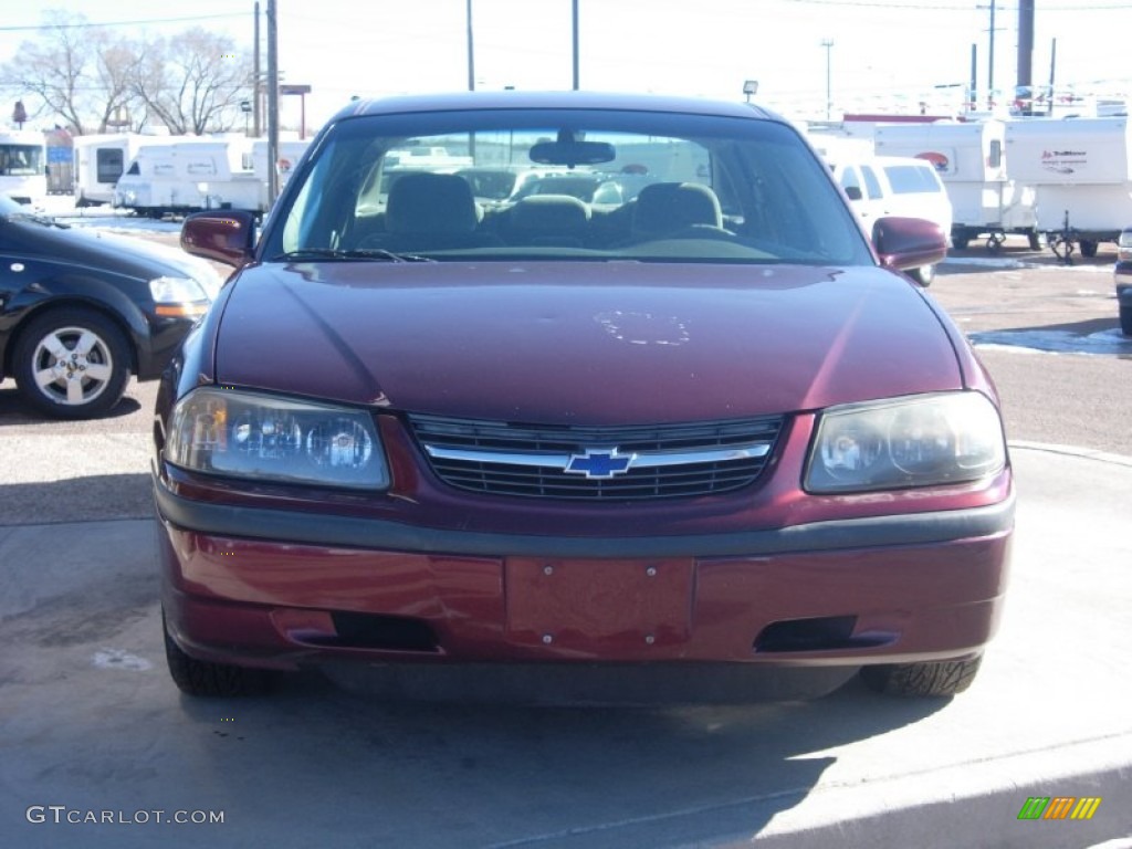 2001 Impala LS - Dark Carmine Red Metallic / Medium Gray photo #14
