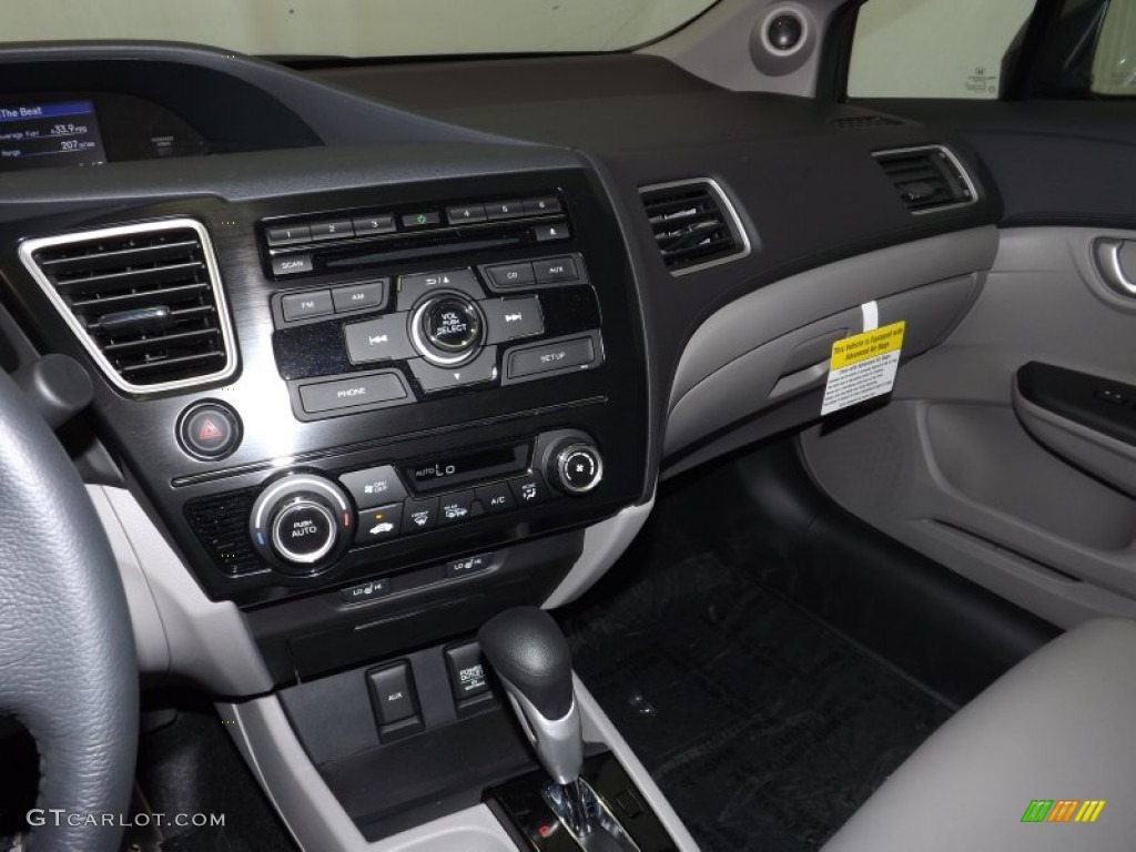 2013 Civic EX-L Sedan - Polished Metal Metallic / Gray photo #13