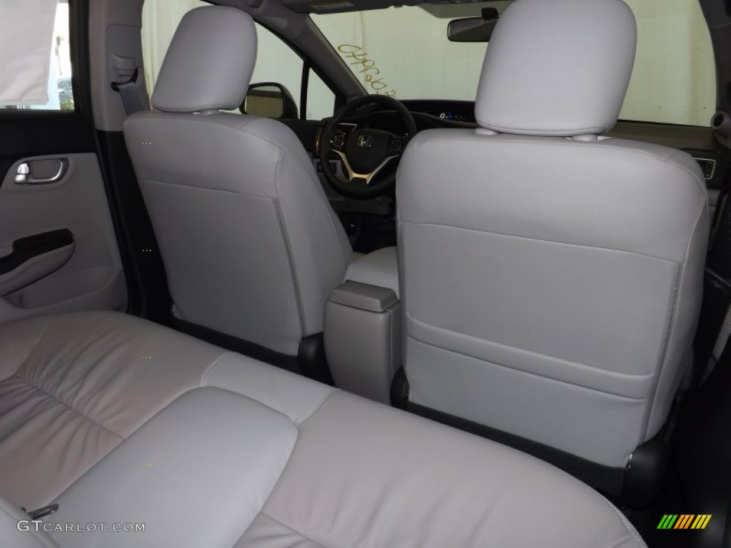 2013 Civic EX-L Sedan - Polished Metal Metallic / Gray photo #29