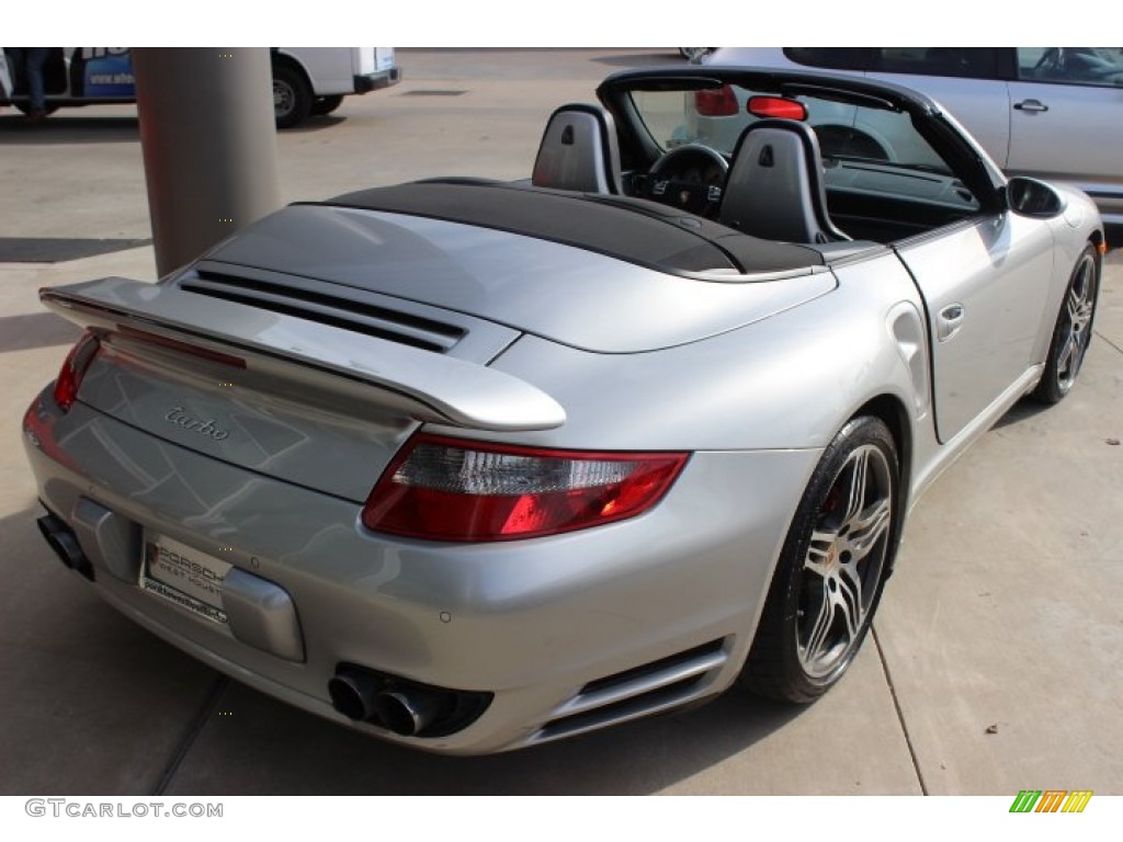 2008 911 Turbo Cabriolet - Arctic Silver Metallic / Black photo #7