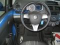 2014 Chevrolet Spark Silver/Blue Interior Steering Wheel Photo