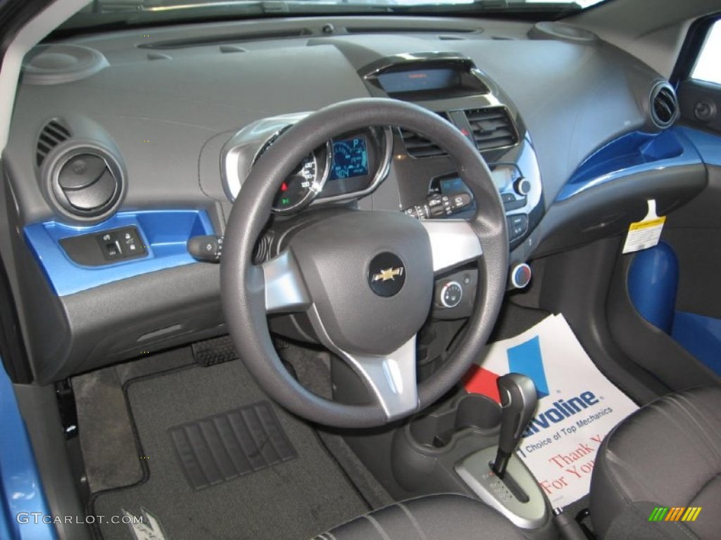Silver/Blue Interior 2014 Chevrolet Spark LS Photo #88827562