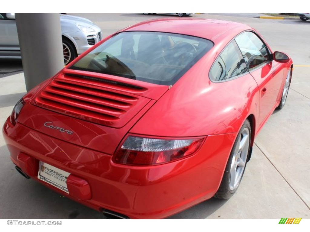 2007 911 Carrera Coupe - Guards Red / Sand Beige photo #7