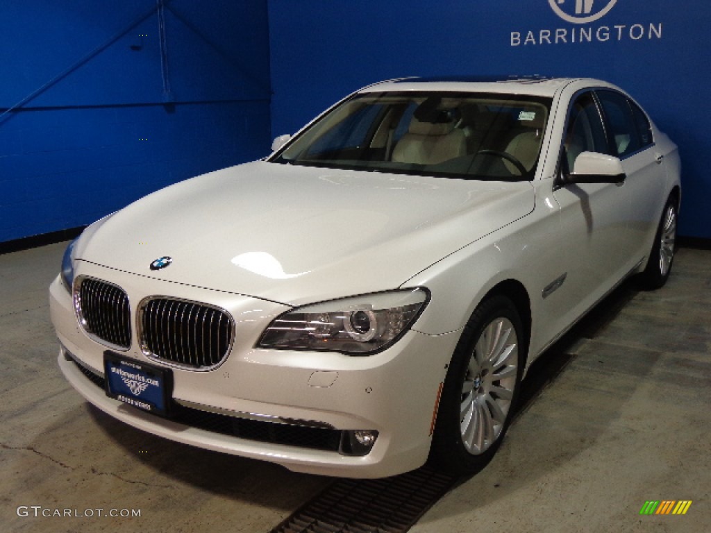 2011 7 Series 750i xDrive Sedan - Mineral White Metallic / Oyster/Black Nappa Leather photo #1