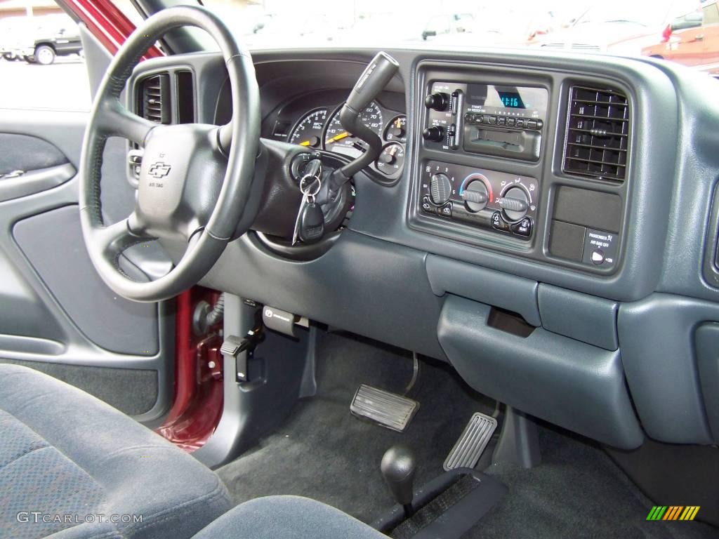 2000 Silverado 1500 LS Regular Cab 4x4 - Dark Carmine Red Metallic / Graphite photo #10