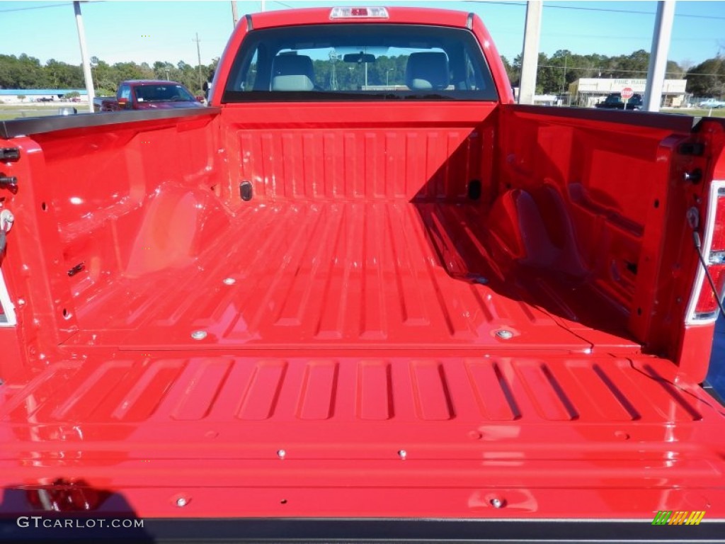 2014 F150 XL Regular Cab 4x4 - Vermillion Red / Steel Grey photo #4