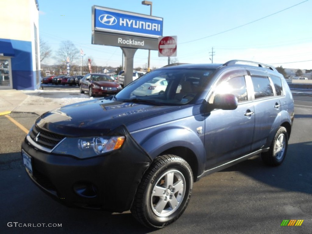 2007 Outlander LS 4WD - Deep Blue Metallic / Beige photo #1