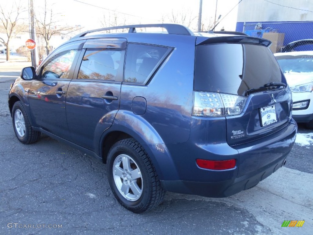 2007 Outlander LS 4WD - Deep Blue Metallic / Beige photo #6