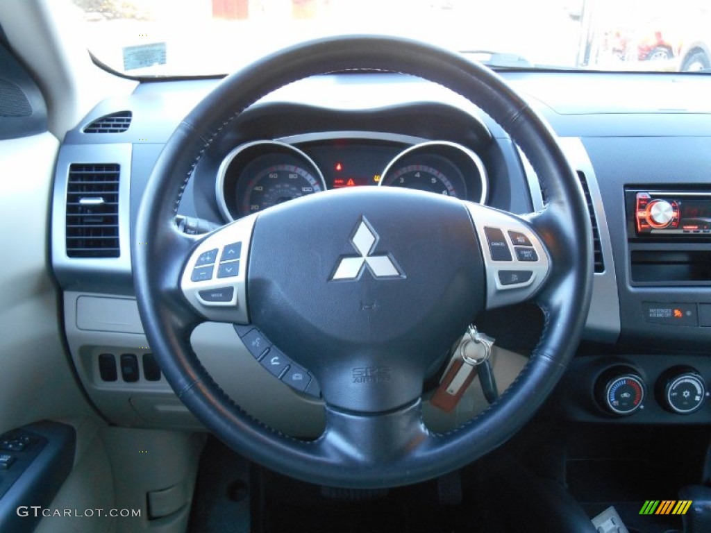 2007 Outlander LS 4WD - Deep Blue Metallic / Beige photo #12
