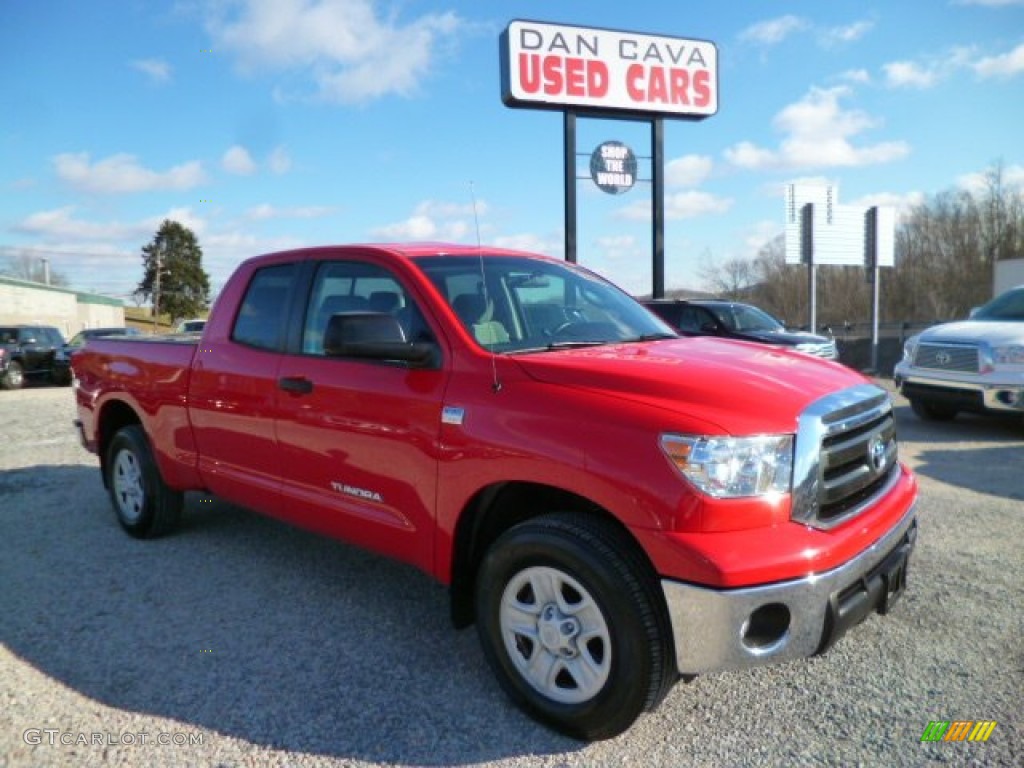 2010 Tundra Double Cab 4x4 - Radiant Red / Graphite Gray photo #1