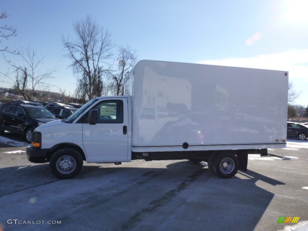 2014 Express Cutaway 3500 Moving Van - Summit White / Medium Pewter photo #1