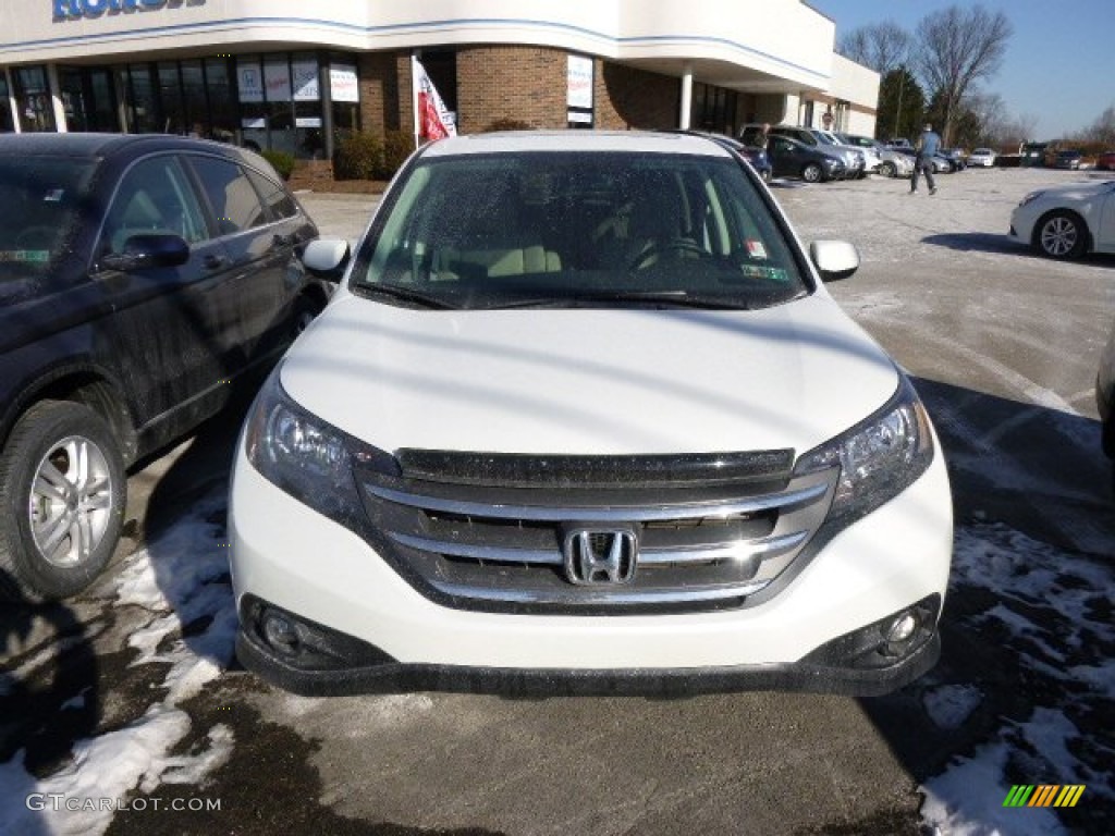 2012 CR-V EX 4WD - Taffeta White / Gray photo #2