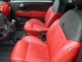 Pelle Rosso/Nera (Red/Black) Front Seat Photo for 2012 Fiat 500 #88838227